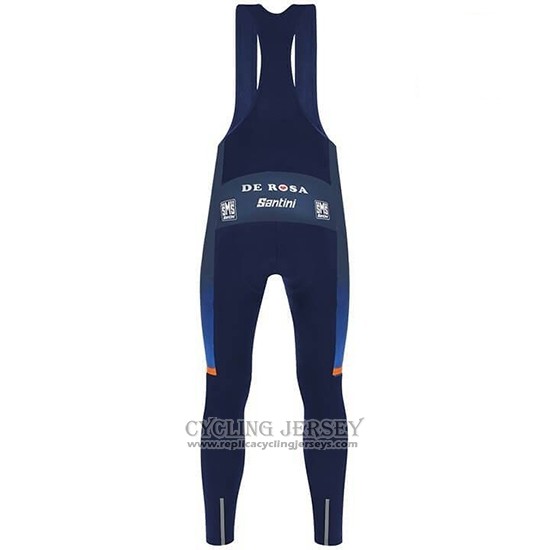 2019 Cycling Jersey Casteli De Pink Blue Long Sleeve And Bib Tight